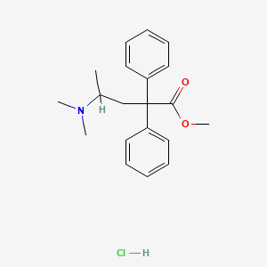 Pentanoic acid, 4-dimethyl-2,2-diphenyl-, methyl ester, hydrochloride