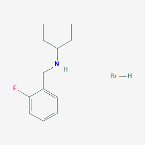 molecular formula C12H19BrFN B1450351 N-(2-fluorobenzyl)-3-pentanamine hydrobromide CAS No. 915920-61-5