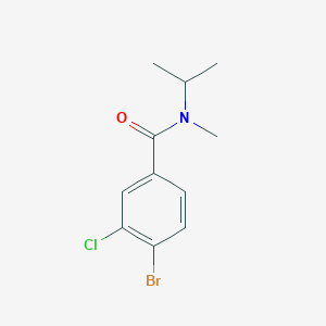 molecular formula C11H13BrClNO B1450362 4-bromo-3-chloro-N-methyl-N-(propan-2-yl)benzamide CAS No. 1542894-13-2
