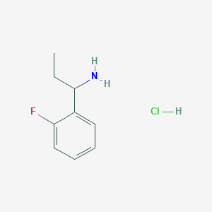 molecular formula C9H13ClFN B1450363 1-(2-Fluorophenyl)propan-1-amine hydrochloride CAS No. 1955554-65-0
