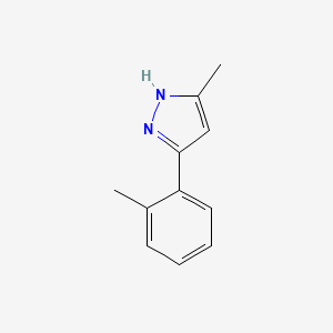 molecular formula C11H12N2 B1450386 3-甲基-5-邻甲苯基-1H-吡唑 CAS No. 1239484-58-2