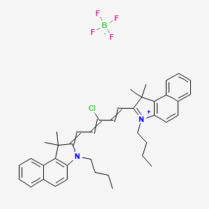 B1450387 3-butyl-2-((1E,3Z,5E)-5-(3-butyl-1,1-dimethyl-1,3-dihydro-2H-benzo[e]indol-2-ylidene)-3-chloropenta-1,3-dien-1-yl)-1,1-dimethyl-1H-benzo[e]indol-3-ium tetrafluoroborate CAS No. 354540-15-1