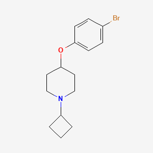 molecular formula C15H20BrNO B1450389 4-(4-溴苯氧基)-1-环丁基哌啶 CAS No. 1630096-73-9