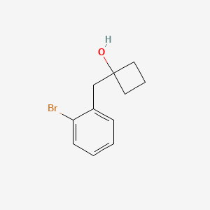 B1450392 1-[(2-Bromophenyl)methyl]cyclobutan-1-ol CAS No. 1540049-07-7