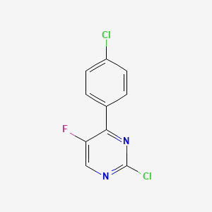 molecular formula C10H5Cl2FN2 B1450402 2-Chloro-4-(4-chlorophenyl)-5-fluoropyrimidine CAS No. 1364677-31-5