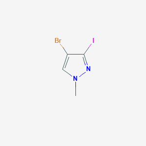 molecular formula C4H4BrIN2 B1450412 4-bromo-3-iodo-1-methyl-1H-pyrazole CAS No. 1504936-04-2