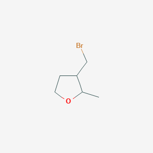 molecular formula C6H11BrO B1450422 3-(Bromomethyl)-2-methyloxolane CAS No. 1522150-01-1