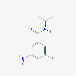 molecular formula C10H13FN2O B1450426 3-氨基-5-氟-N-(丙-2-基)苯甲酰胺 CAS No. 1501431-28-2
