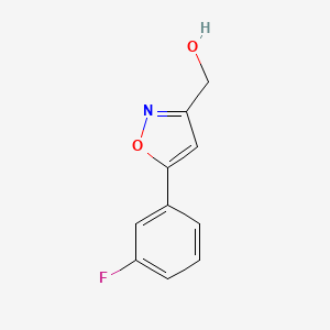 molecular formula C10H8FNO2 B1450432 [5-(3-フルオロフェニル)-1,2-オキサゾール-3-イル]メタノール CAS No. 1378817-32-3