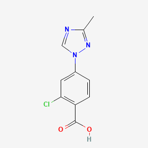 molecular formula C10H8ClN3O2 B1450435 2-Chloro-4-(3-methyl-1H-1,2,4-triazol-1-yl)benzoic acid CAS No. 1368502-79-7