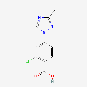 molecular formula C10H8ClN3O2 B1450435 2-氯-4-(3-甲基-1H-1,2,4-三唑-1-基)苯甲酸 CAS No. 1368502-79-7