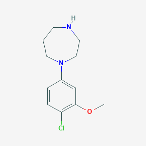 molecular formula C12H17ClN2O B1450444 1-(4-Chloro-3-methoxyphenyl)-[1,4]diazepane CAS No. 1501773-42-7