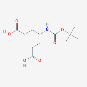 molecular formula C12H21NO6 B1450450 Heptanedioic acid, 4-[[(1,1-dimethylethoxy)carbonyl]amino]- CAS No. 848242-88-6