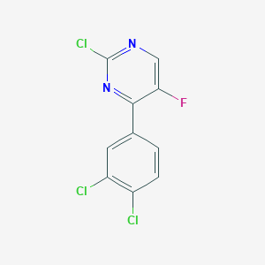 molecular formula C10H4Cl3FN2 B1450454 2-Chloro-4-(3,4-dichloro-phenyl)-5-fluoro-pyrimidine CAS No. 1364677-46-2