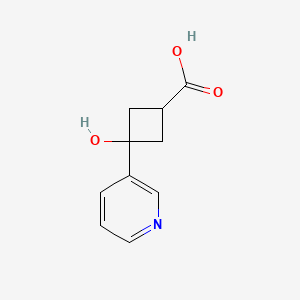 molecular formula C10H11NO3 B1450459 3-Hydroxy-3-(pyridin-3-yl)cyclobutane-1-carboxylic acid CAS No. 1807939-04-3