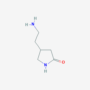 molecular formula C6H12N2O B1450463 4-(2-Aminoethyl)pyrrolidin-2-one CAS No. 1369165-74-1
