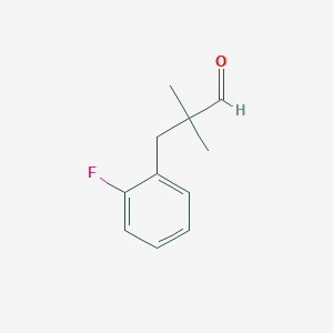 molecular formula C11H13FO B1450470 3-(2-氟苯基)-2,2-二甲基丙醛 CAS No. 1539882-46-6
