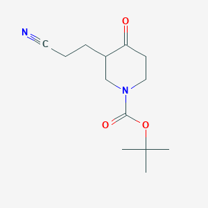 molecular formula C13H20N2O3 B1450476 tert-Butyl 3-(2-cyanoethyl)-4-oxopiperidine-1-carboxylate CAS No. 616875-89-9