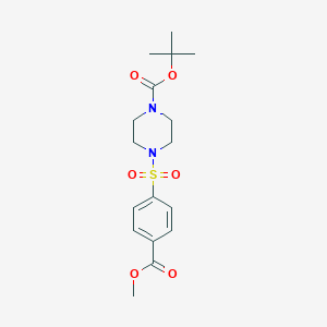 molecular formula C17H24N2O6S B145048 Methyl 4-((4-(tert-butoxycarbonyl)piperazinyl)sulfonyl)benzoate CAS No. 138384-97-1