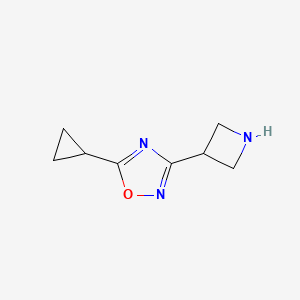 molecular formula C8H11N3O B1450482 3-(Azetidin-3-yl)-5-cyclopropyl-1,2,4-oxadiazole CAS No. 1785609-82-6