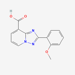 molecular formula C14H11N3O3 B1450488 2-(2-甲氧基苯基)-[1,2,4]三唑并-[1,5-a]吡啶-8-甲酸 CAS No. 1368051-28-8