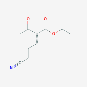 Ethyl 2-acetyl-5-cyanopent-2-enoate