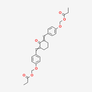 [4-[[2-Oxo-3-[[4-(propanoyloxymethoxy)phenyl]methylidene]cyclohexylidene]methyl]phenoxy]methyl propanoate