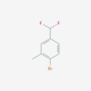 molecular formula C8H7BrF2 B1450495 1-Bromo-4-(difluoromethyl)-2-methylbenzene CAS No. 1261570-11-9