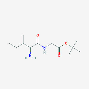 molecular formula C12H24N2O3 B1450497 S,S (2-Amino-3-methylpentanoylamino)acetic acid tert-butyl ester CAS No. 118382-70-0