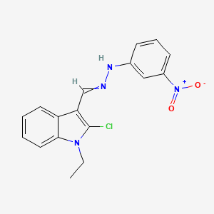 N-[(2-chloro-1-ethylindol-3-yl)methylideneamino]-3-nitroaniline