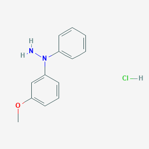 molecular formula C13H15ClN2O B14504980 1-(3-Methoxyphenyl)-1-phenylhydrazine;hydrochloride CAS No. 64678-56-4