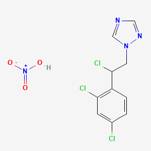 1-[2-Chloro-2-(2,4-dichlorophenyl)ethyl]-1,2,4-triazole;nitric acid