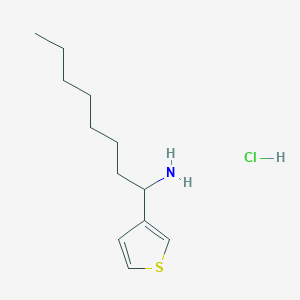 molecular formula C12H22ClNS B1450507 1-(噻吩-3-基)辛-1-胺盐酸盐 CAS No. 1864057-15-7
