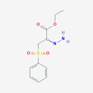 Ethyl 3-(benzenesulfonyl)-2-hydrazinylidenepropanoate