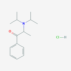 2-[Di(propan-2-yl)amino]-1-phenylpropan-1-one;hydrochloride