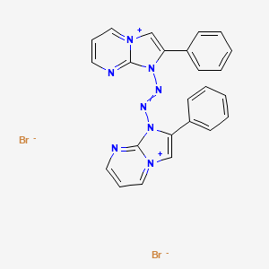 1,1'-Diazenediylbis(2-phenyl-1H-imidazo[1,2-a]pyrimidin-4-ium) dibromide