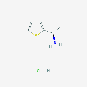 molecular formula C6H10ClNS B1450526 (R)-1-(Thiophen-2-yl)ethanamine hydrochloride CAS No. 2252246-01-6