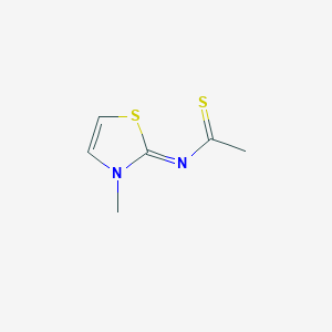 Ethanethioamide, N-(3-methyl-2(3H)-thiazolylidene)-