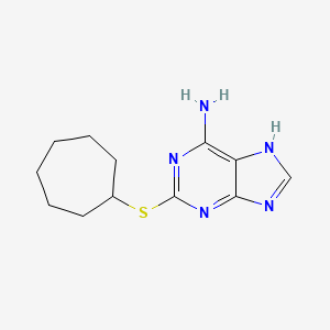 2-(Cycloheptylsulfanyl)-7H-purin-6-amine