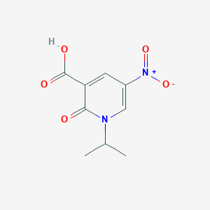 molecular formula C9H10N2O5 B14505317 5-Nitro-2-oxo-1-(propan-2-yl)-1,2-dihydropyridine-3-carboxylic acid CAS No. 63388-64-7