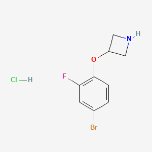 molecular formula C9H10BrClFNO B1450540 3-(4-Bromo-2-fluorophenoxy)azetidine hydrochloride CAS No. 1713160-68-9