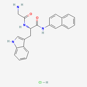molecular formula C23H23ClN4O2 B1450545 H-GLY-TRP-beta-NA HCL CAS No. 370564-51-5