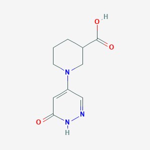 molecular formula C10H13N3O3 B1450547 1-(6-羟基哒嗪-4-基)哌啶-3-羧酸 CAS No. 1706419-03-5