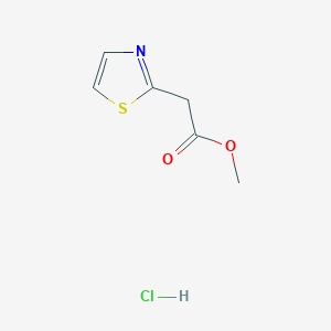 molecular formula C6H8ClNO2S B1450553 2-(1,3-噻唑-2-基)乙酸甲酯盐酸盐 CAS No. 1803591-82-3