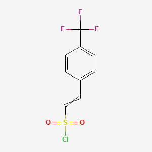 molecular formula C9H6ClF3O2S B1450555 2-[4-(三氟甲基)苯基]乙烯-1-磺酰氯 CAS No. 929256-65-5