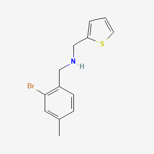 molecular formula C13H14BrNS B1450563 [(2-Bromo-4-methylphenyl)methyl](thiophen-2-ylmethyl)amine CAS No. 1546851-83-5