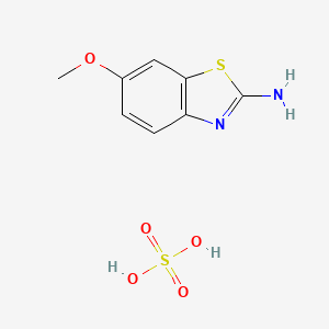 B14505649 6-methoxy-1,3-benzothiazol-2-amine;sulfuric acid CAS No. 63589-17-3