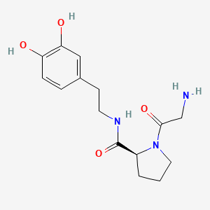 Glycyl-N-[2-(3,4-dihydroxyphenyl)ethyl]-L-prolinamide