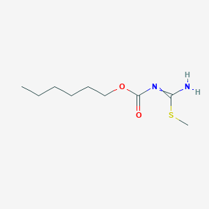 hexyl N-[amino(methylsulfanyl)methylidene]carbamate