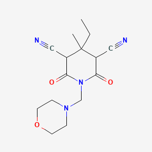 2,4-Dicyano-3-ethyl-3-methyl-N-(morpholinomethyl)glutarimide